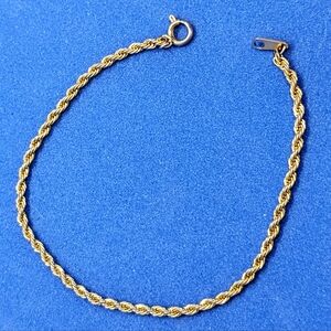 Twisted Braided Gold Filled Rope Bracelet